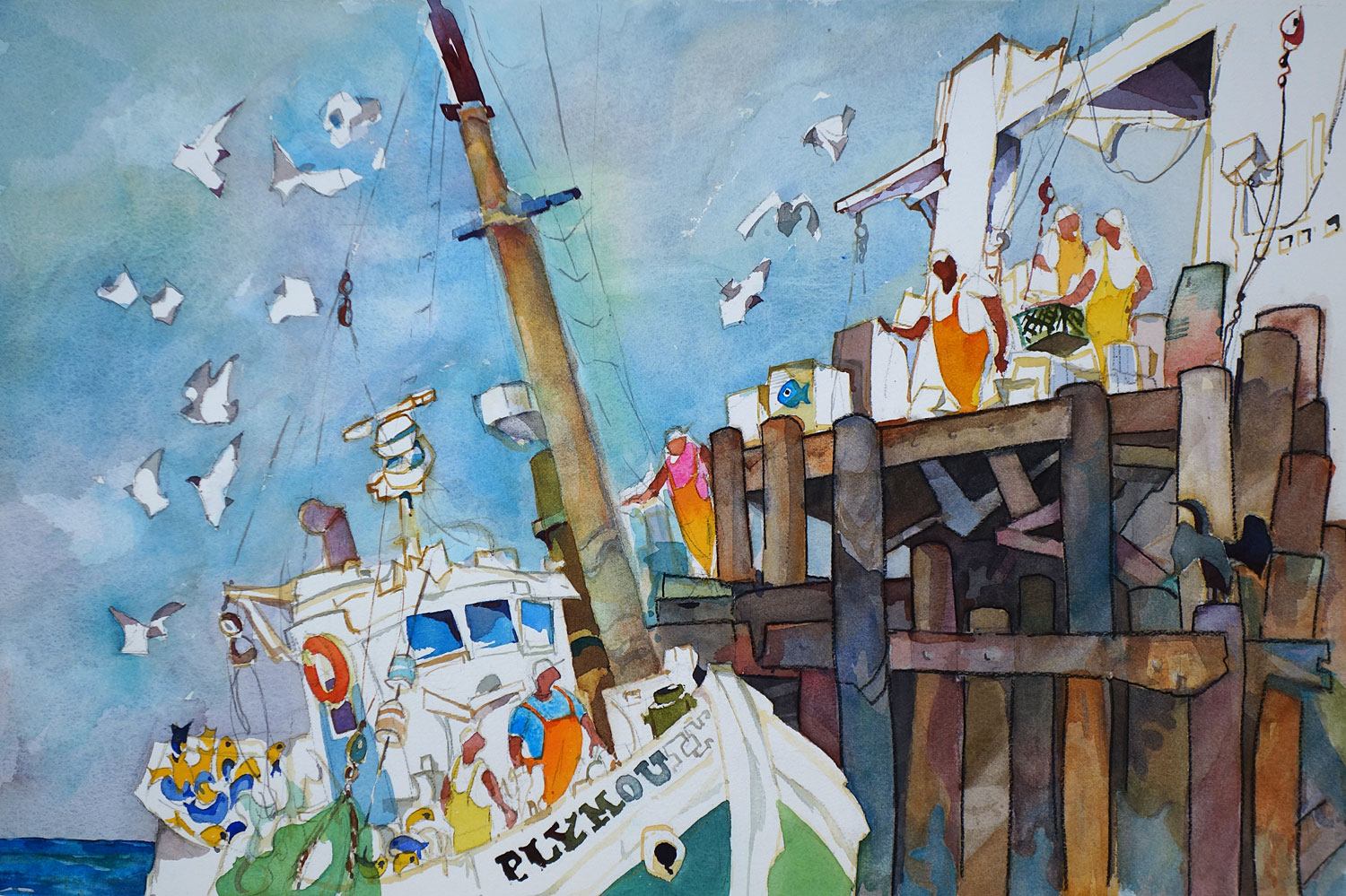 Cape Cod Fishing Boat Pier