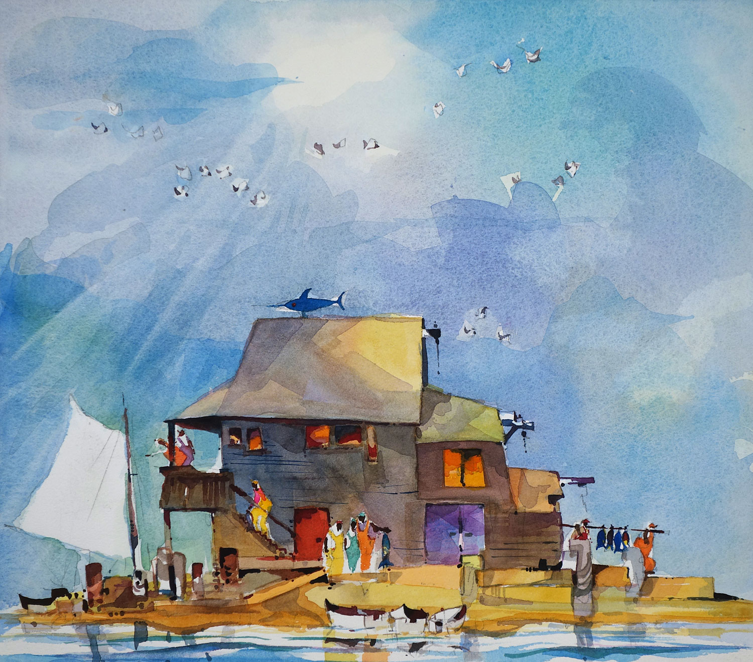 Cape Cod Harbor Scene 2