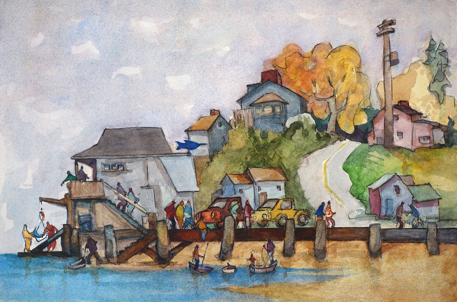 Cape Cod Harbor Scene 4