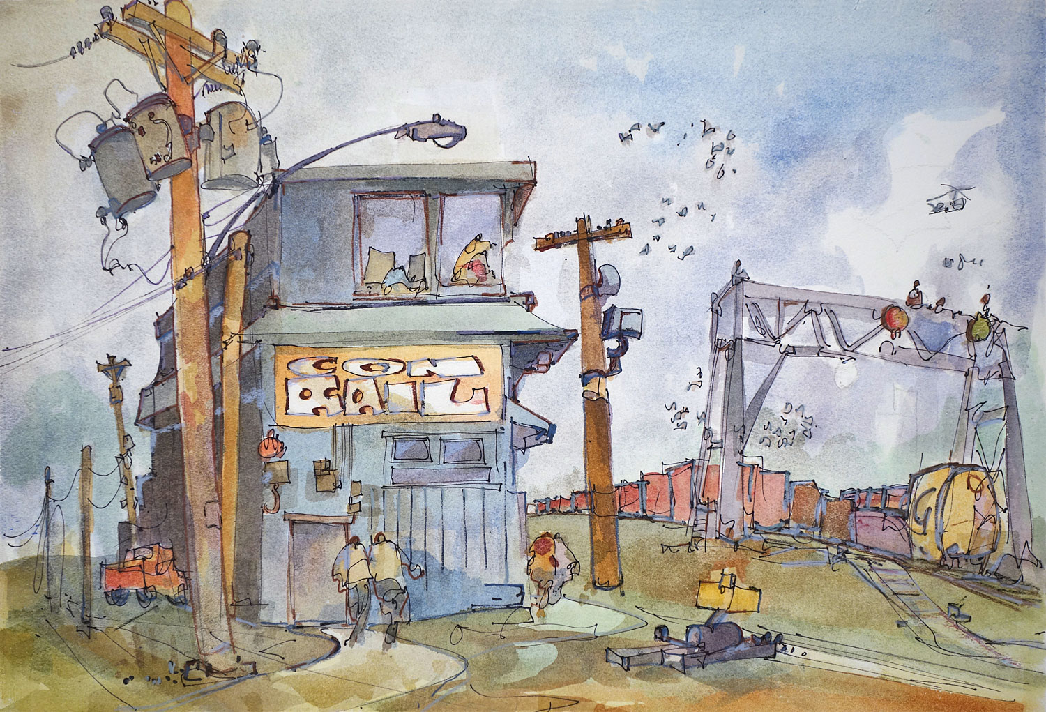 Downtown Rochester Railroad Yard Conrail