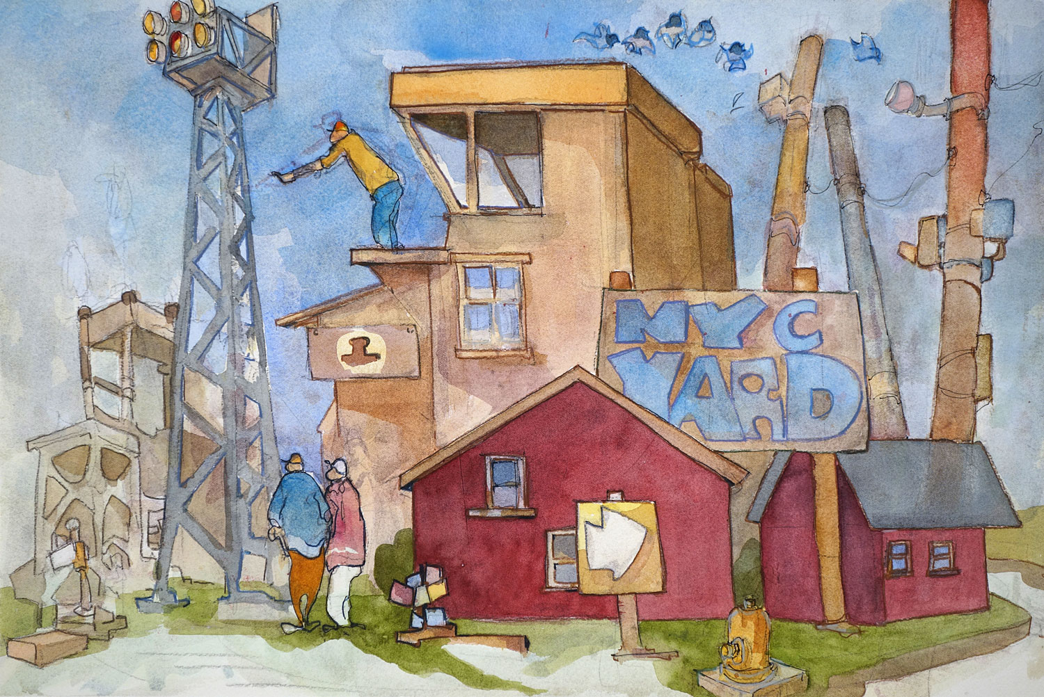 Downtown Rochester Railroad Yard New York Central