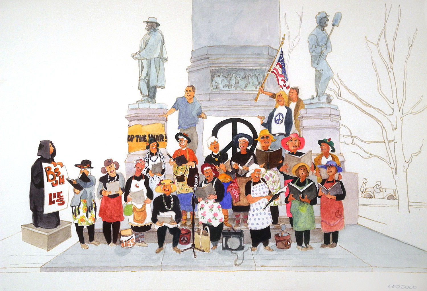 Downtown Rochester Washington Square Park War Protesters