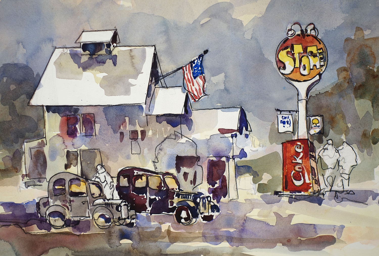 Early Transportation Automobile Country Store