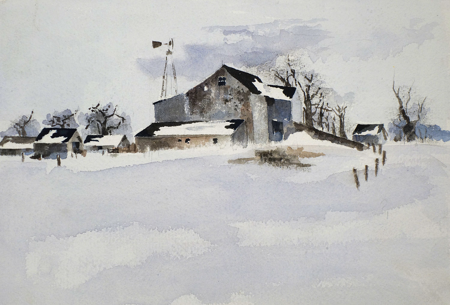 Farm In Winter (collection of Peggi Fournier)