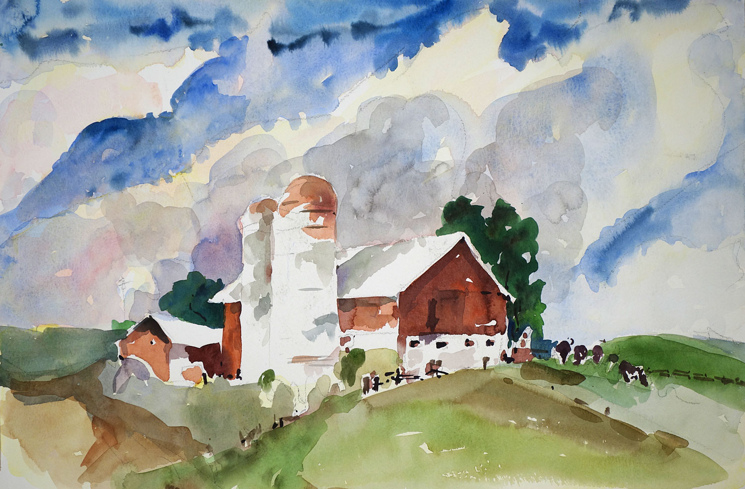 Farm Barn Red In Finger Lakes