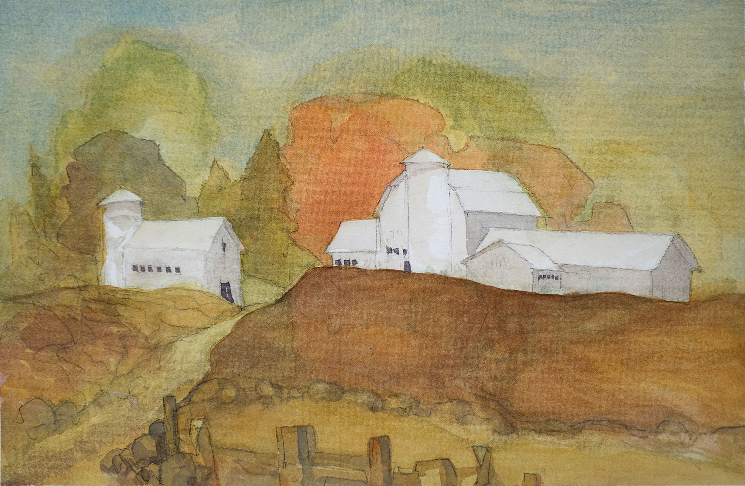 Farm In Autumn New York 1