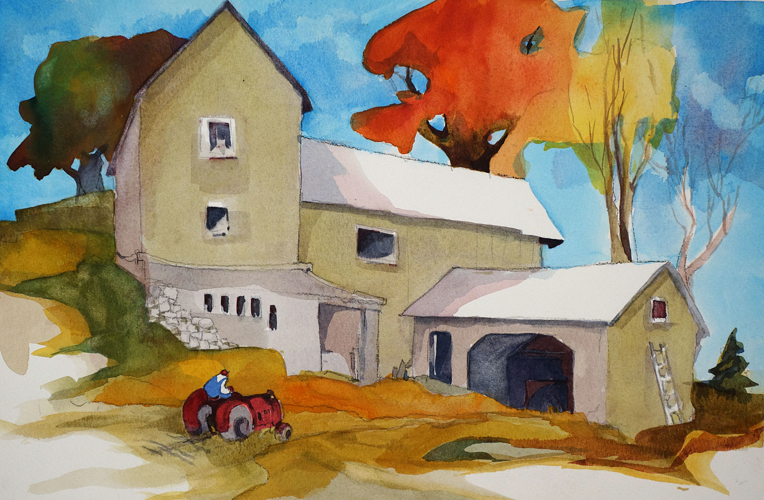 Farm In Autumn New York 2