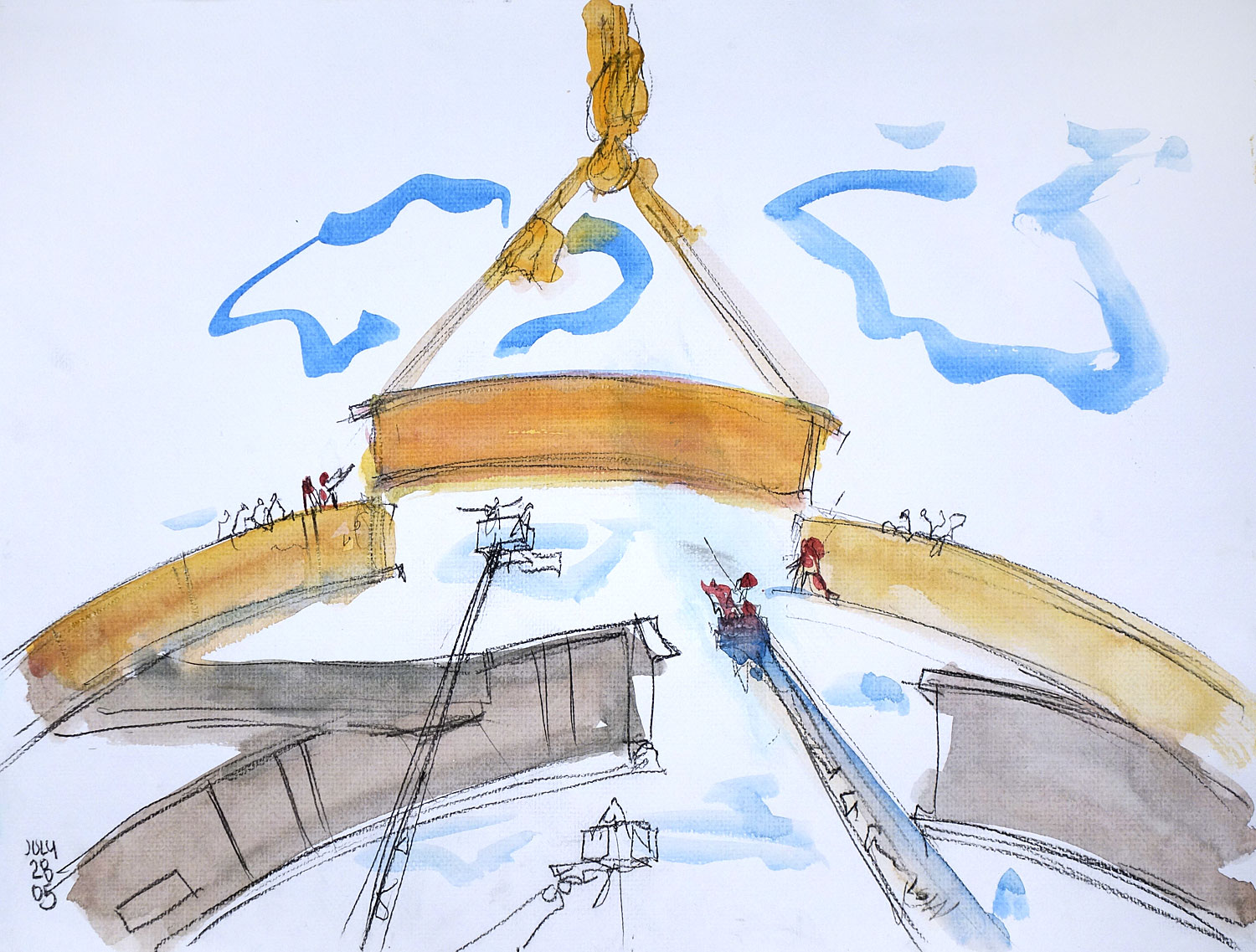 Freddy Sue Bridge Sketch H 2005 (collection of Paul)