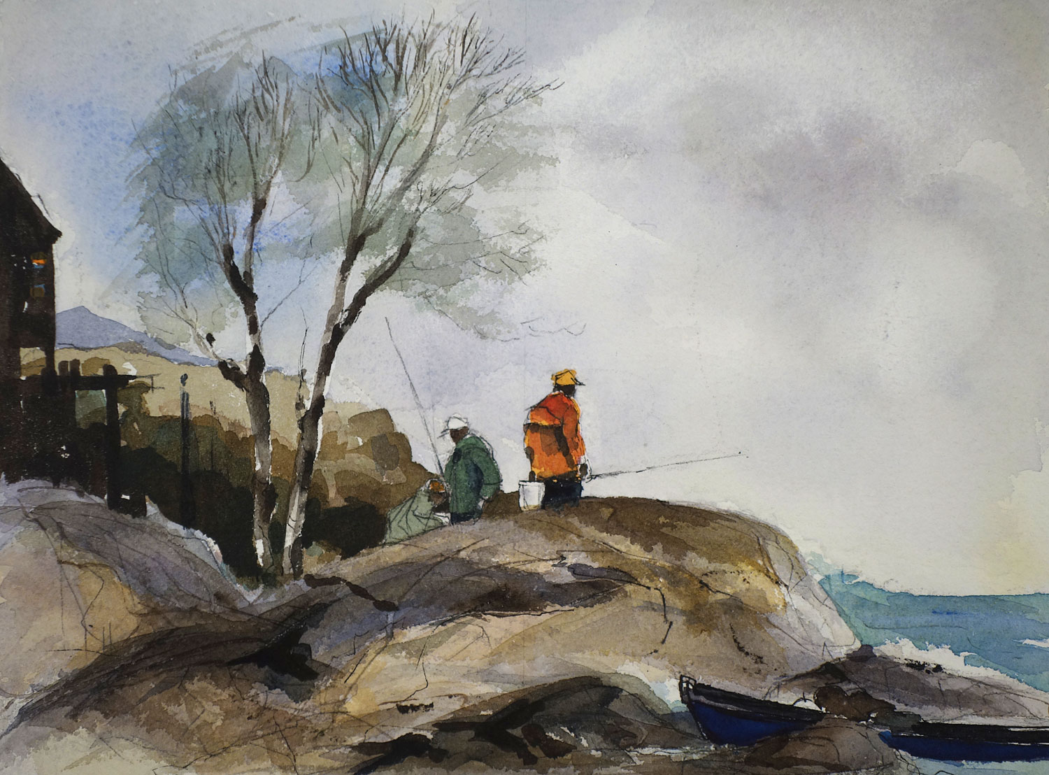 Maine Fishermen On Shore (collection of Peggi Fournier)