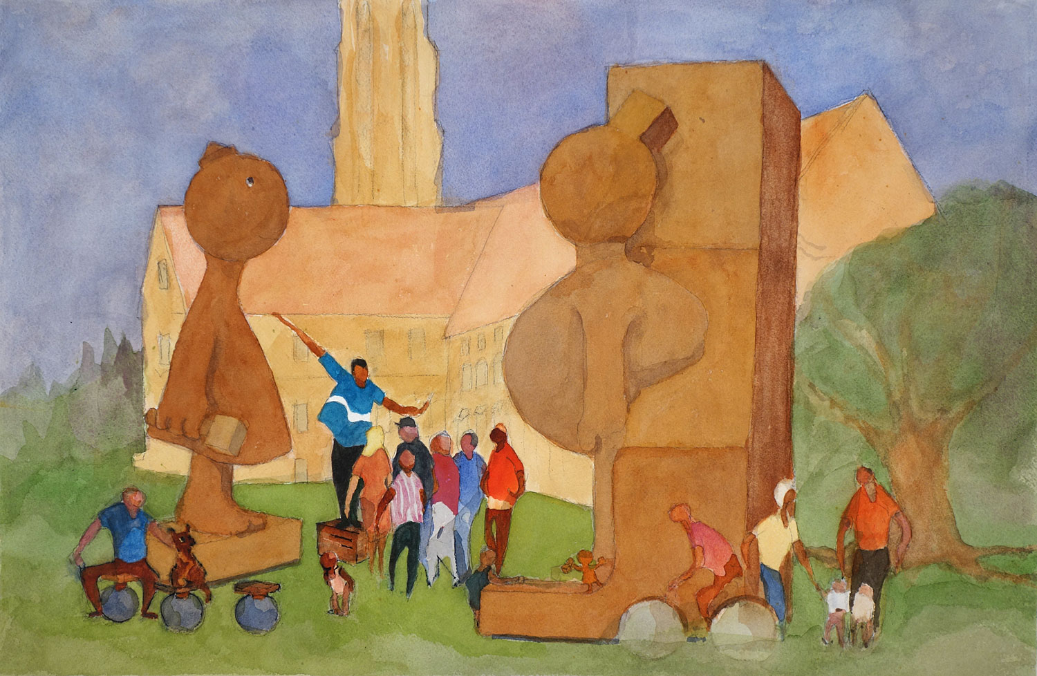 Memorial Art Gallery Otterness Sculpture With John Dodd Benches