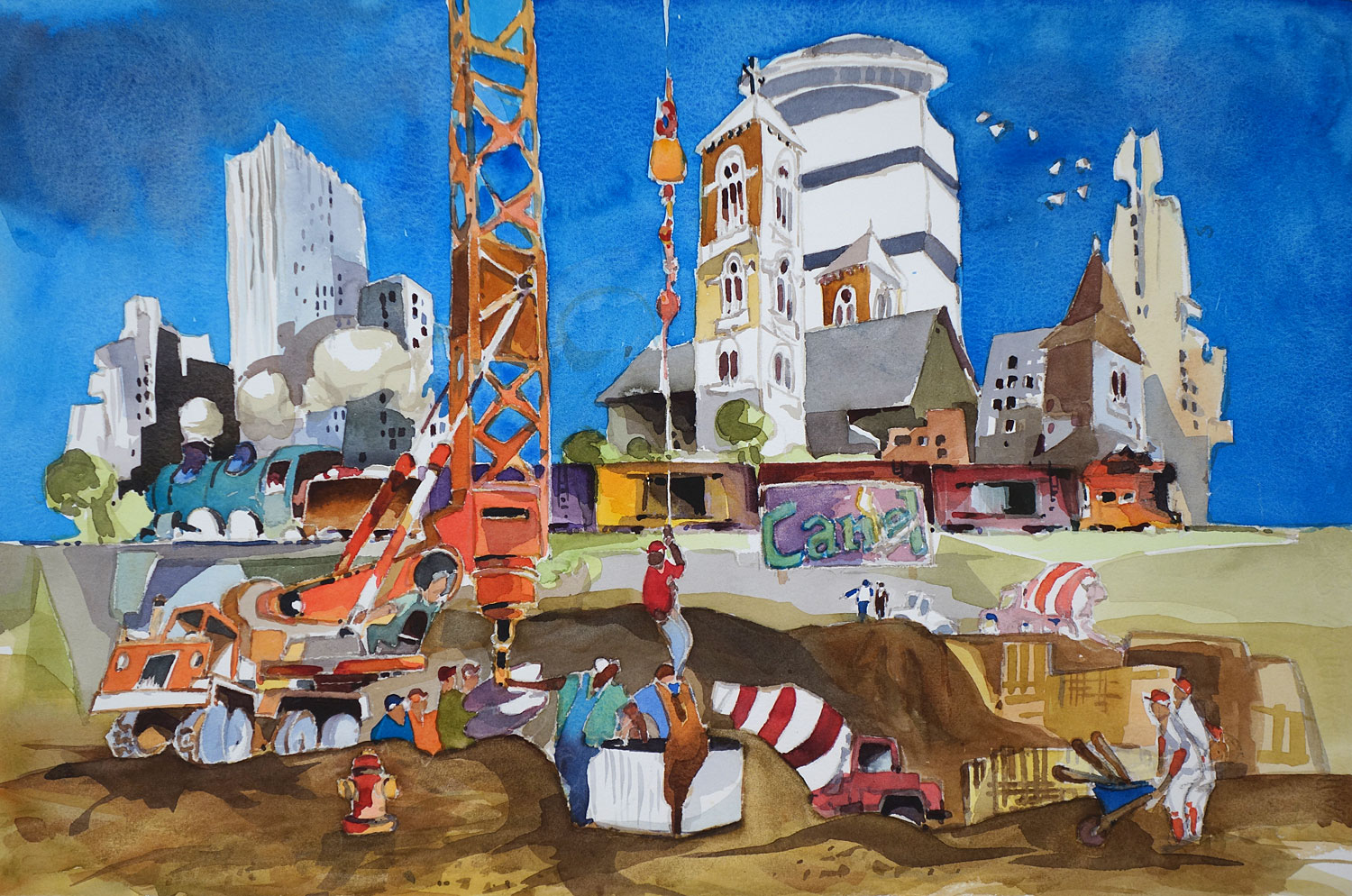 Construction of Frontier Baseball Stadium